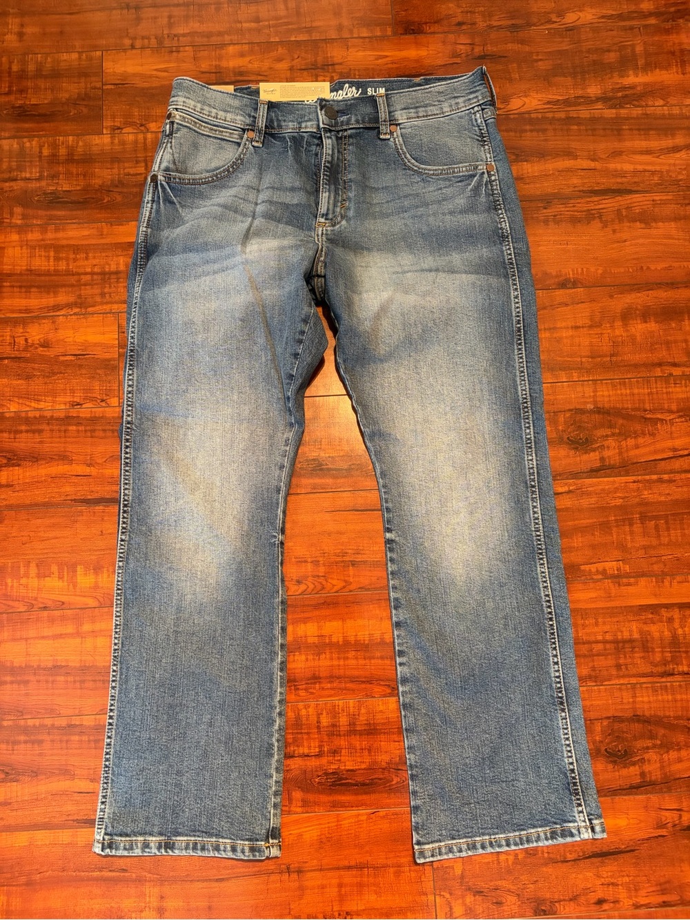 Wrangler Retro Beauford Light Wash Slim Bootcut Stretch Denim Jeans | 32x30